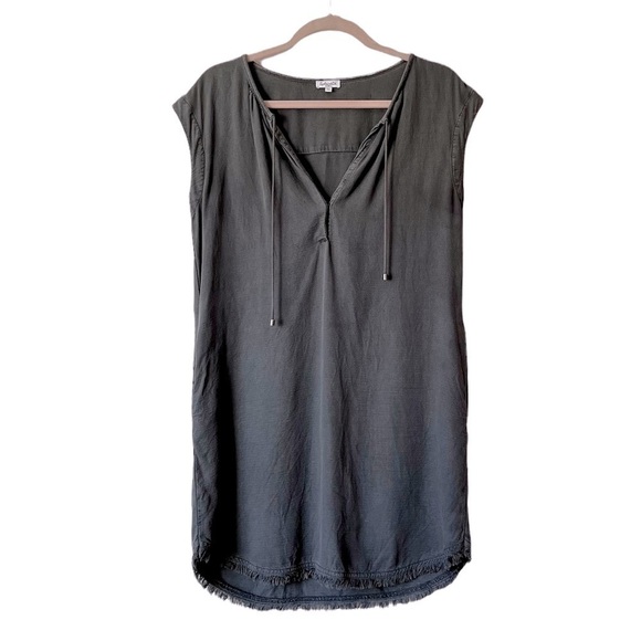 NEW Splendid Crosshatch Drop Shoulder Mini Sheath Dress Charcoal Gray - Picture 2 of 3